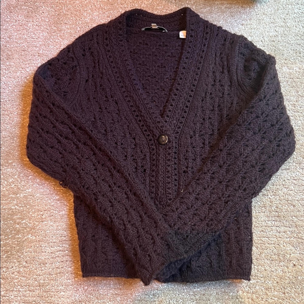 Cozy Black Cable Knit Sweater